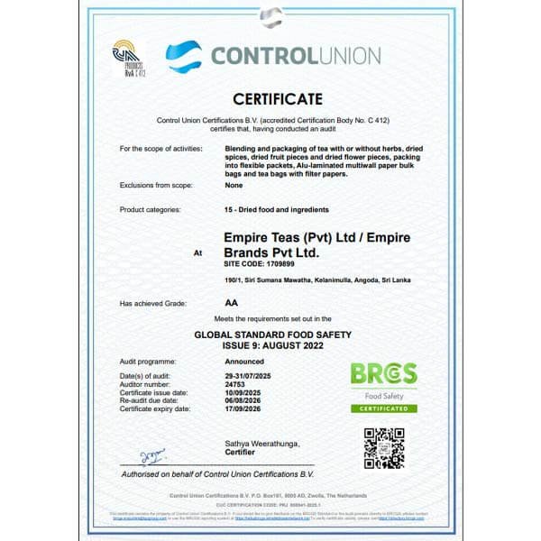 BRC Certificate