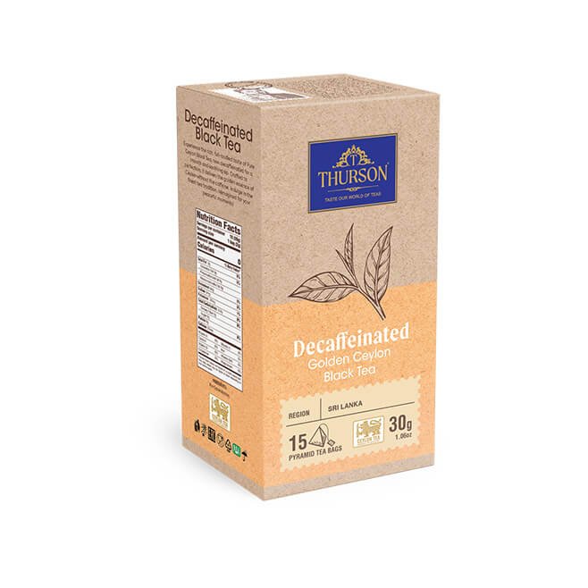 Decaffeinated Black Tea Golden Ceylon - 15 Pyramid Tea Bags